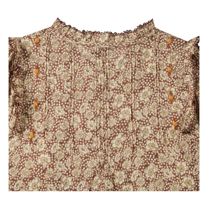 Floral Embroidered Blouse - Women’s Collection | Kamelbraun- Produktbild Nr. 3