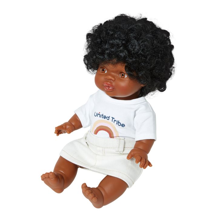 White Denim Skirt and United Tribe T-shirt for Gordis Dolls- Product image n°2