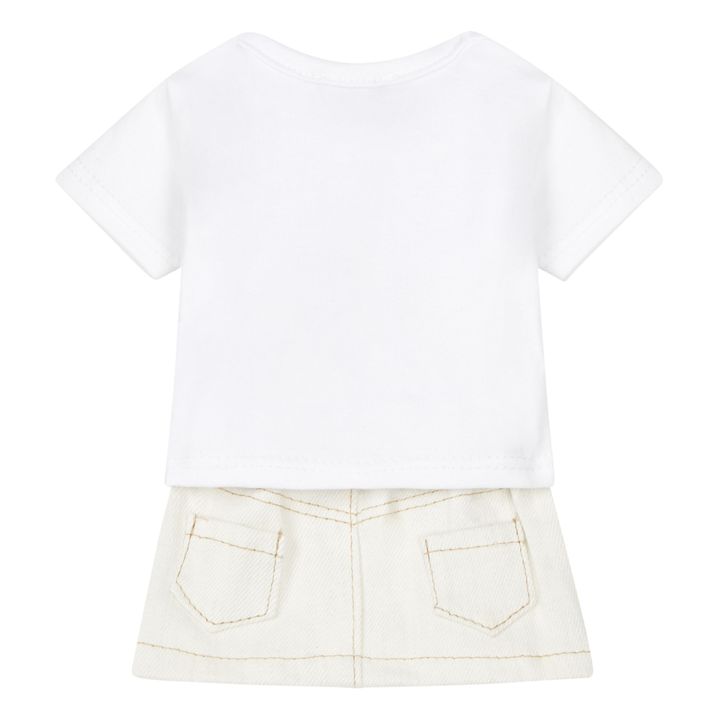White Denim Skirt and United Tribe T-shirt for Gordis Dolls- Product image n°3