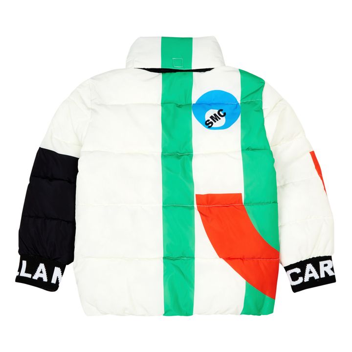 Recycled Polyester Multicoloured Puffer Jacket | Blue- Product image n°2