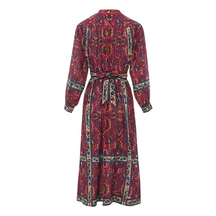 Tamir Embroidered Cotton Crepe Dress | Rosso- Immagine del prodotto n°5