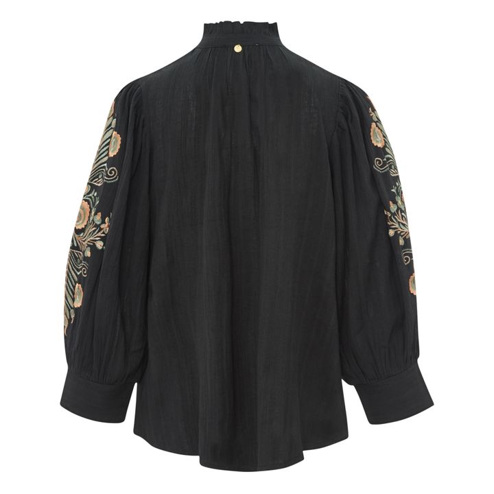 Igor Embroidered Cotton Crepe Blouse | Black- Product image n°6