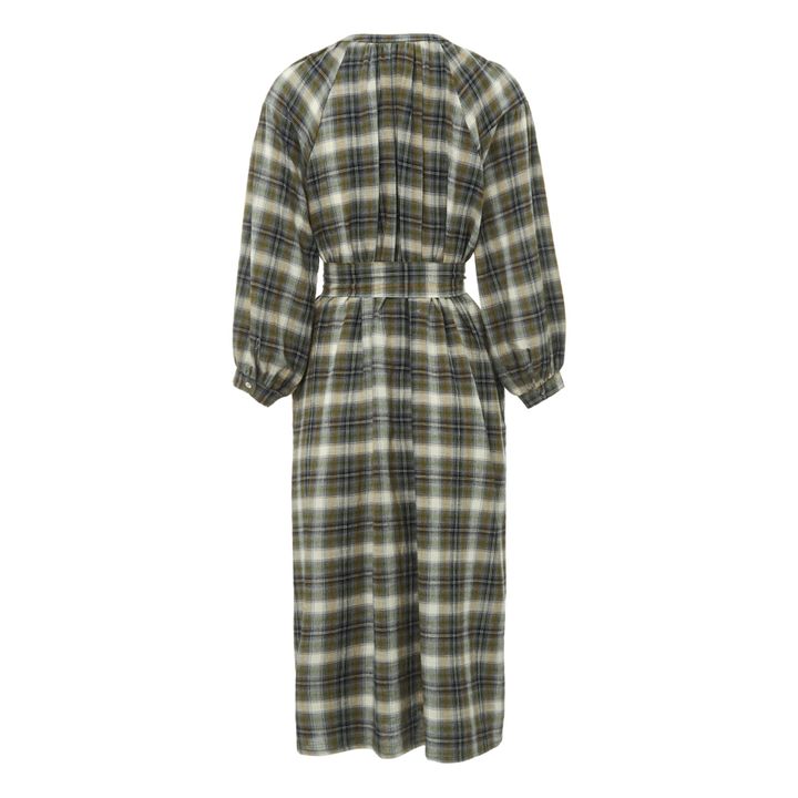 Maryland Checkered Wool Dress | Verde- Immagine del prodotto n°4