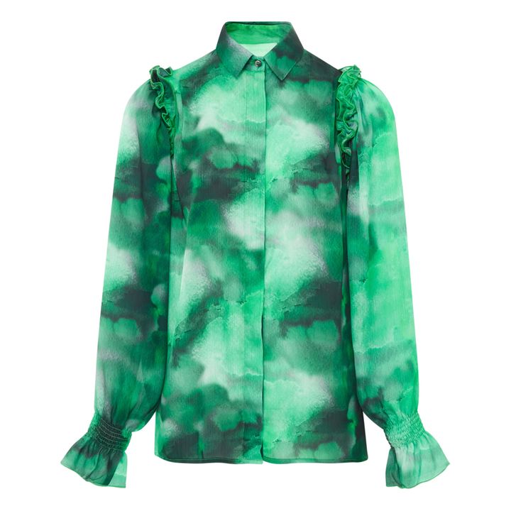 Imogen Foggy Print Shirt | Waldgrün- Produktbild Nr. 0