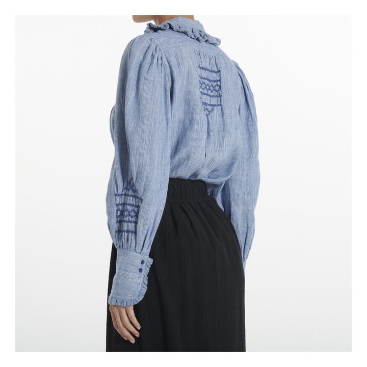 New Champa Chambray Blouse | Blau- Produktbild Nr. 3