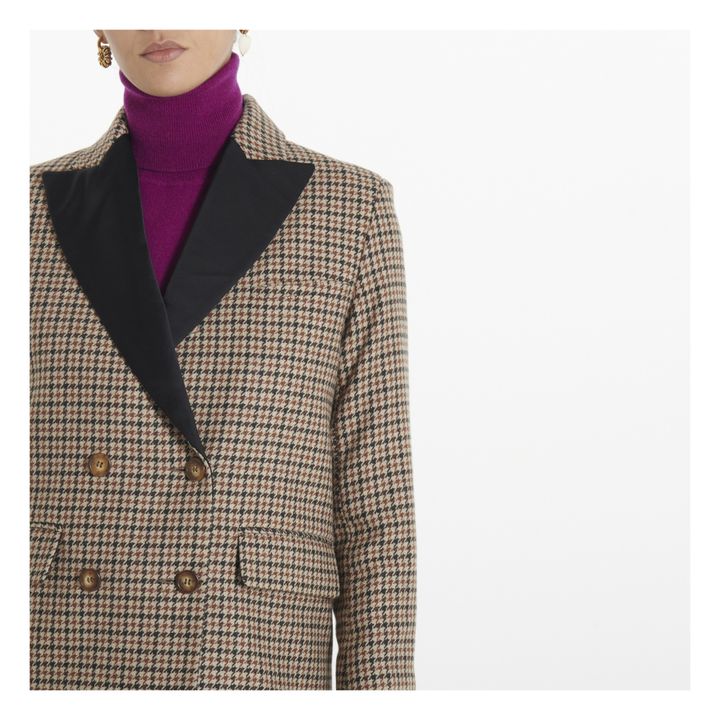 Mia Checked Jacket | Beige- Imagen del producto n°3