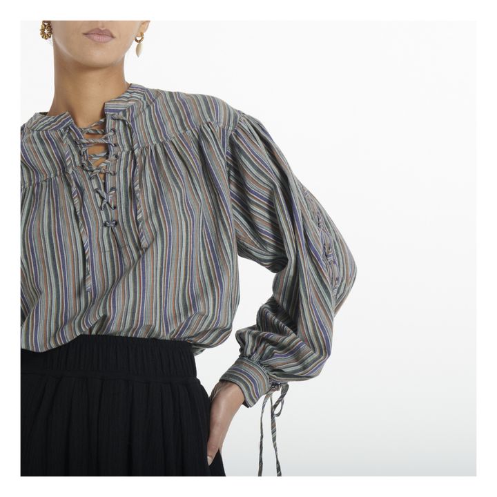Louise Striped Blouse | Azul- Imagen del producto n°3
