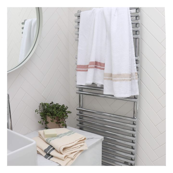 Serviette de bain waffle en coton | Beige- Image produit n°1