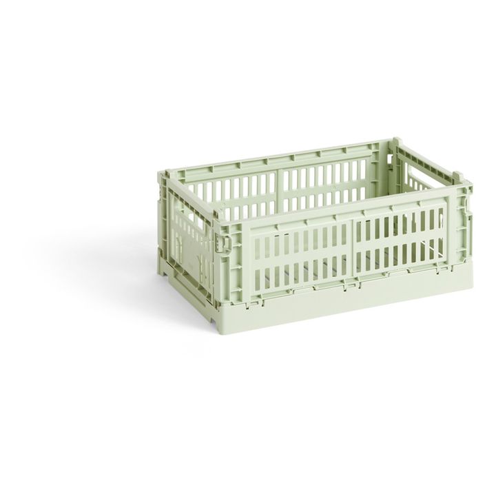 Cagette pliable 100% recyclée | Vert d'eau- Image produit n°0