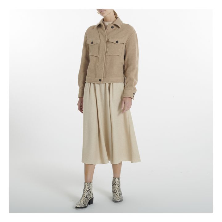 Woollen Jacket | Beige- Produktbild Nr. 2