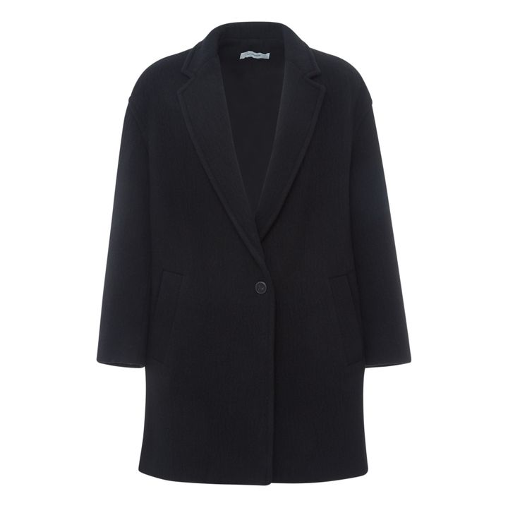 Textured Woollen Oversize Coat | Nero- Immagine del prodotto n°0