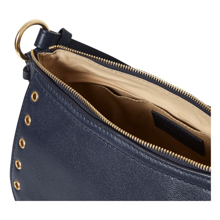 Joan Leather Eyelet Detail Bag | Graphite Blue- Imagen del producto n°3