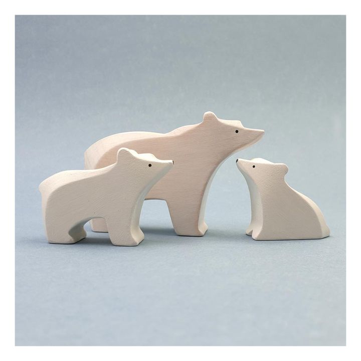 Figurine en bois Ourson polaire assis- Image produit n°1