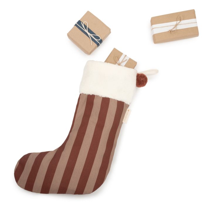 Majestic Weihnachtssocke aus Bio-Baumwolle | Terracotta- Produktbild Nr. 2