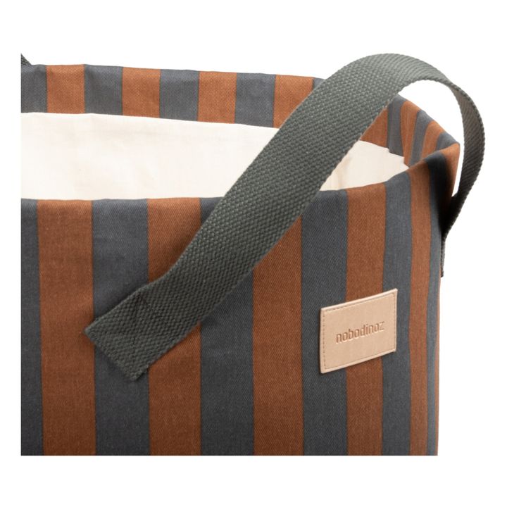 Panier de rangement Majestic en coton bio | Bleu- Image produit n°3