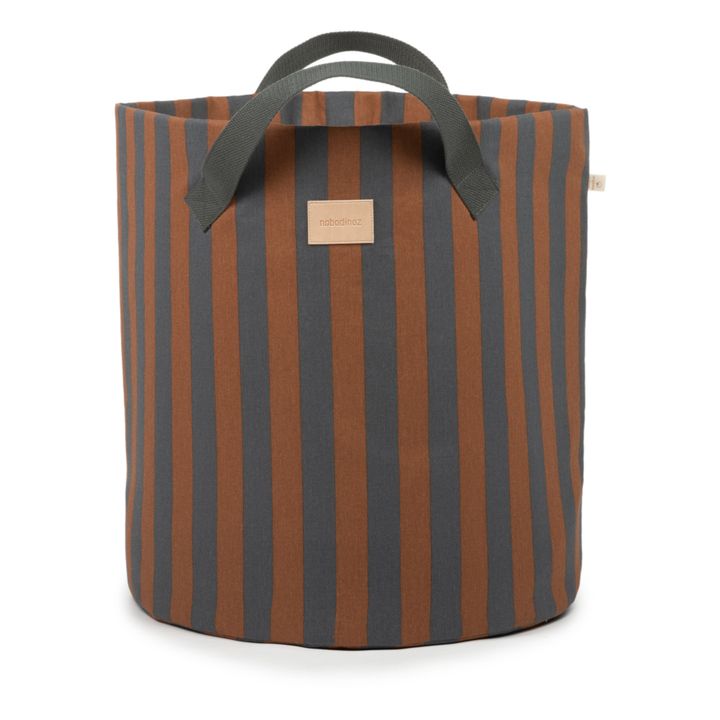 Panier de rangement Majestic en coton bio | Bleu- Image produit n°0