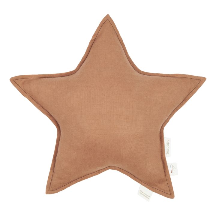 Cojín estrella - Lino francés | Avellana- Imagen del producto n°0