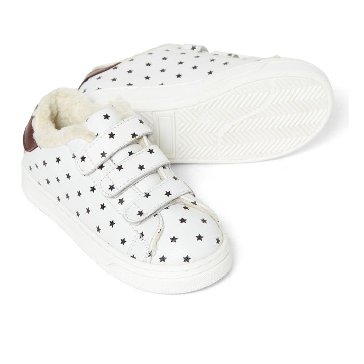 Scarpe da ginnastica con strap, imbottite, motivo: stelle | Ecru- Immagine del prodotto n°1