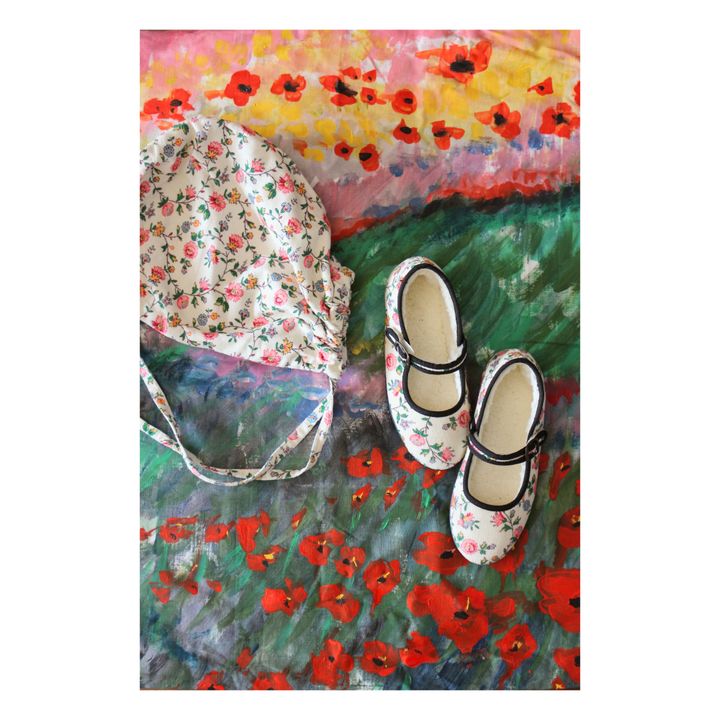 Collaboration Hermosilla x Bonjour - Chaussons Velours Côtelé | Ecru- Image produit n°3