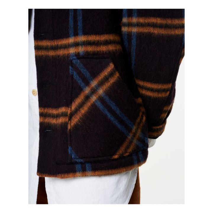 Checked Baseball Jacket | Marrone scuro- Immagine del prodotto n°5