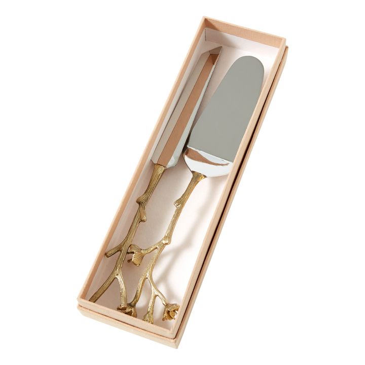 Coffret couverts à dessert Ava Blossom - Set de 2 | Gold- Image produit n°4