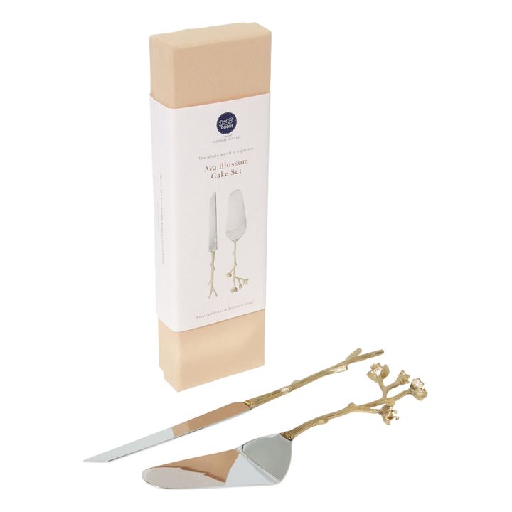 Coffret couverts à dessert Ava Blossom - Set de 2 | Gold- Image produit n°7