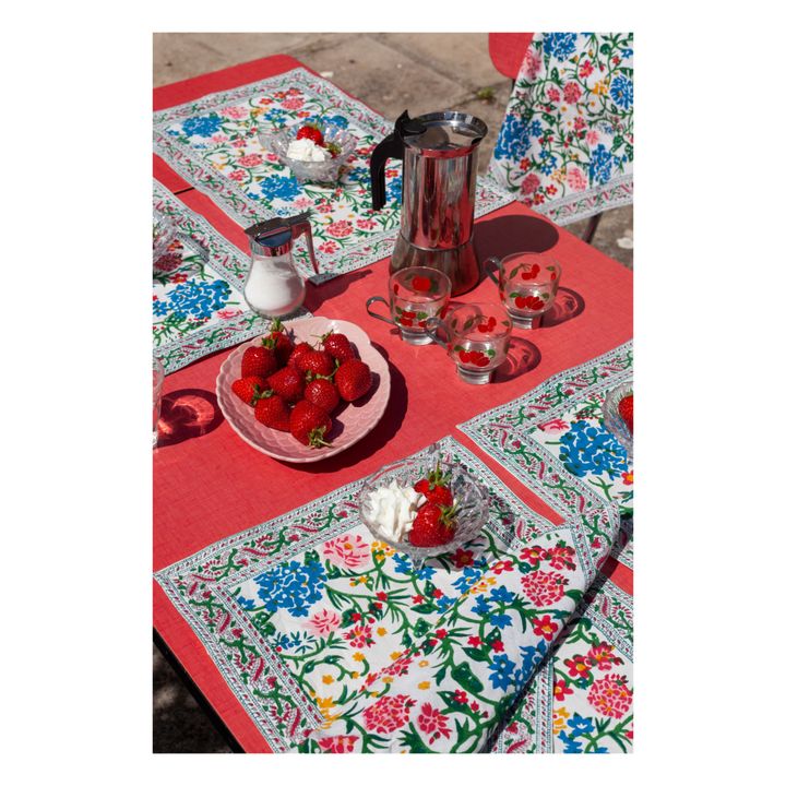 Set de table Kerzon flowers sarong | Bleu- Image produit n°1