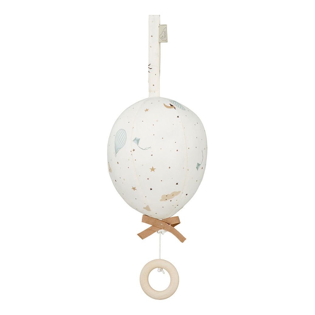 Mobile musical montgolfière Dreamland en coton bio- Image produit n°0