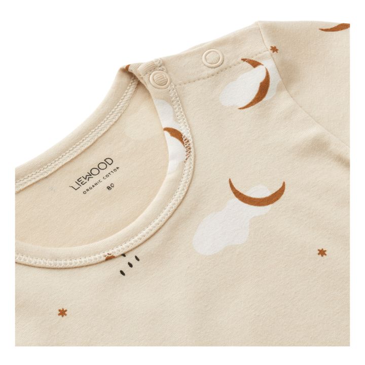Lot de 2 Bodies Imprimé Coton Bio Yanni | Beige- Image produit n°1