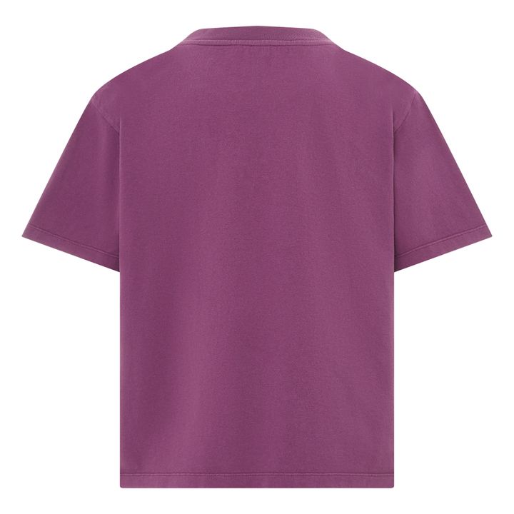 Rising Organic Cotton Boxy Print T-shirt | Viola- Immagine del prodotto n°9