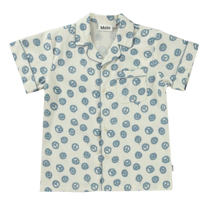 Lexi Organic Cotton Pyjama Set | Blue- Product image n°1