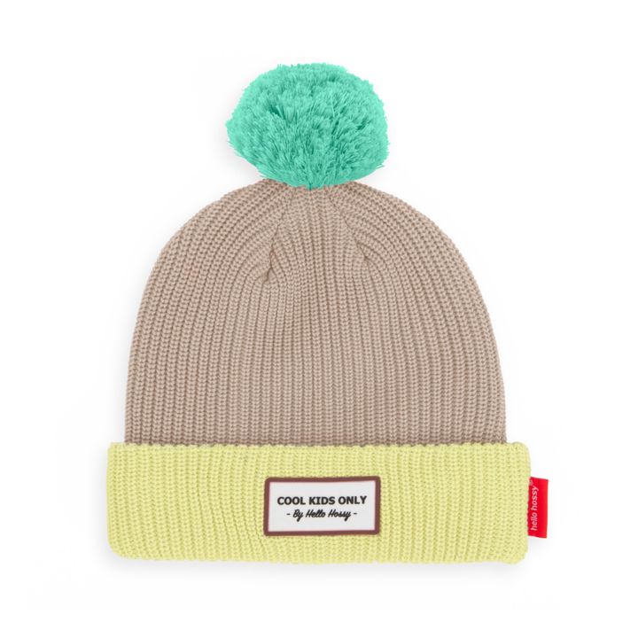 Colour Block Organic Cotton Beanie | Camel- Imagen del producto n°0
