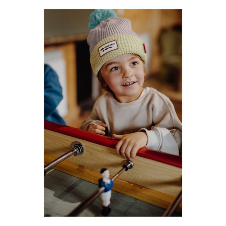 Colour Block Organic Cotton Beanie | Camel- Imagen del producto n°1