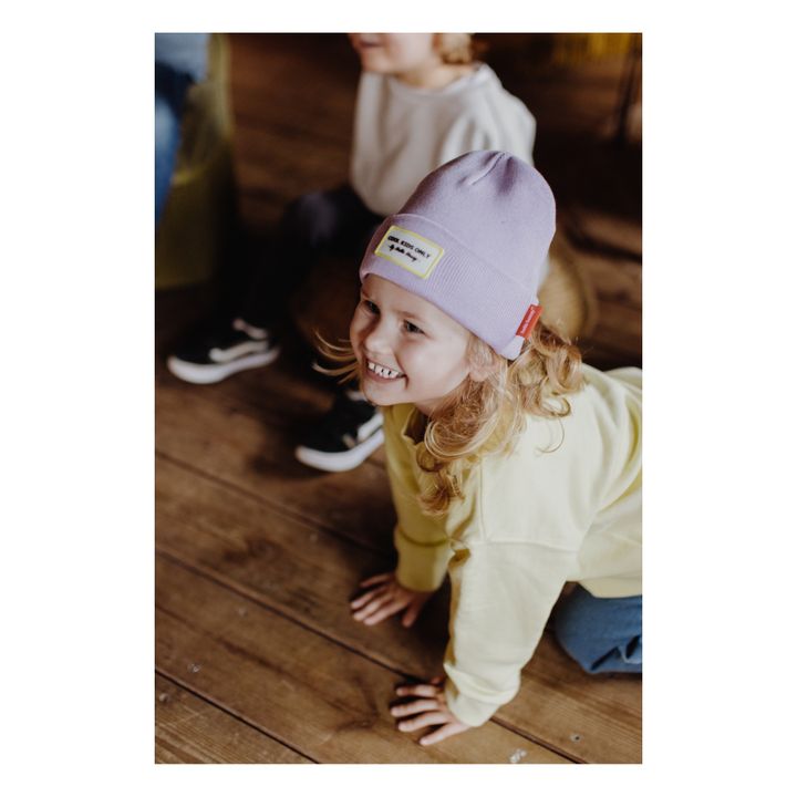 Bonnet Urban Chiné Coton | Lilas- Image produit n°3