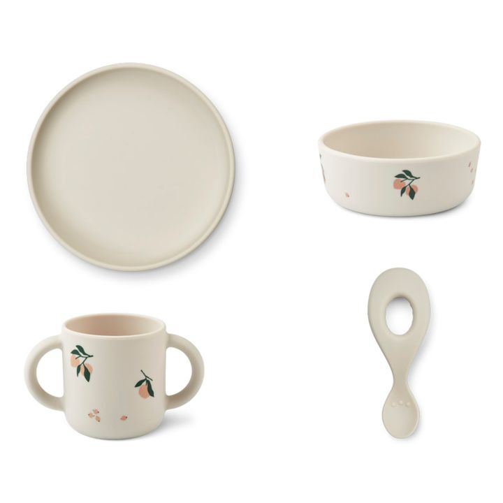 Vivi Silicone Tableware 4-Piece Set | Peach- Product image n°0