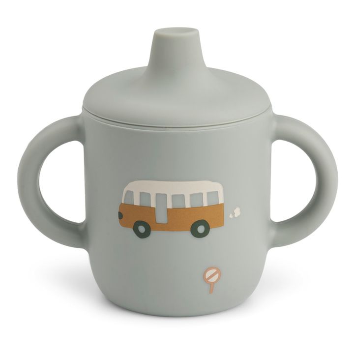 Neil Silicone Learning Cup | Grey blue- Product image n°0