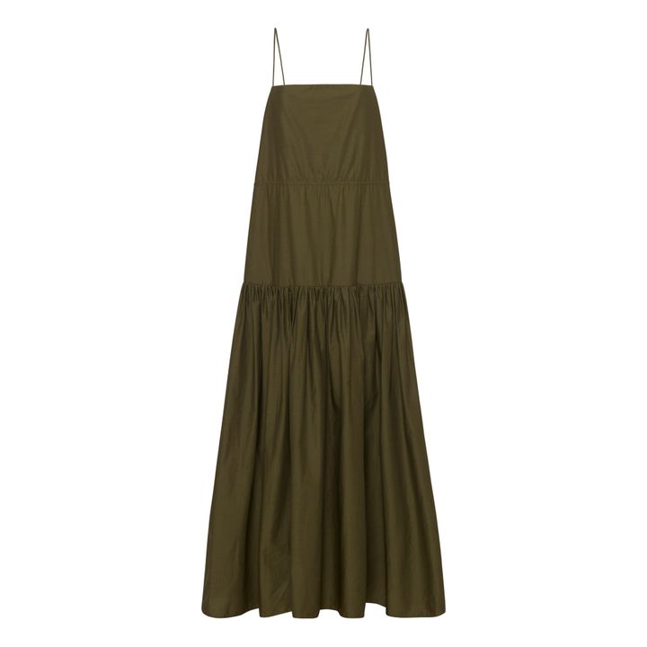 Abito Drop Waist | Verde militare- Immagine del prodotto n°0