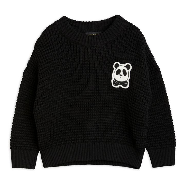 Pull Coton Bio Panda | Noir- Image produit n°0