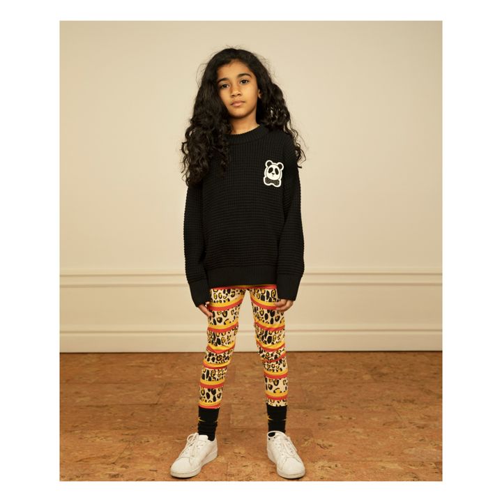 Pullover aus Bio-Baumwolle Panda | Schwarz- Produktbild Nr. 1