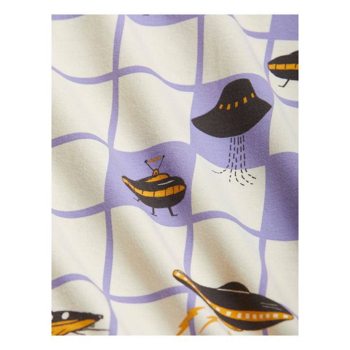 Organic Cotton Checked T-shirt | Ecru- Product image n°2