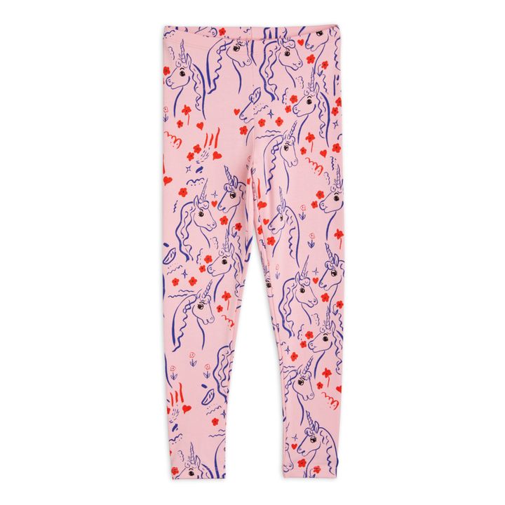 Leggings Bio-Baumwolle Einhörner | Rosa- Produktbild Nr. 0