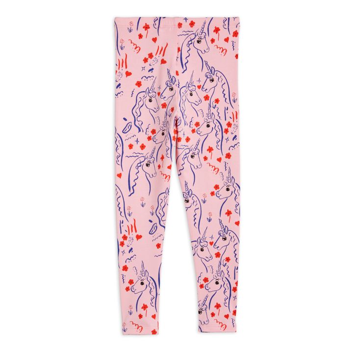 Leggings Bio-Baumwolle Einhörner | Rosa- Produktbild Nr. 2