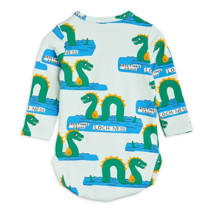 Organic Cotton Loch Ness Baby Bodysuit | Green water- Product image n°4
