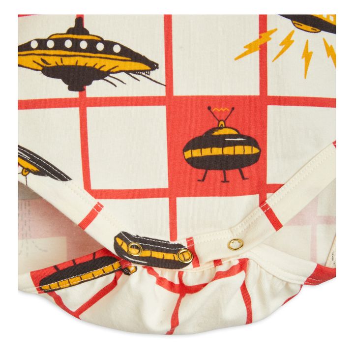 Body Coton Bio Carreaux | Rouge- Image produit n°2