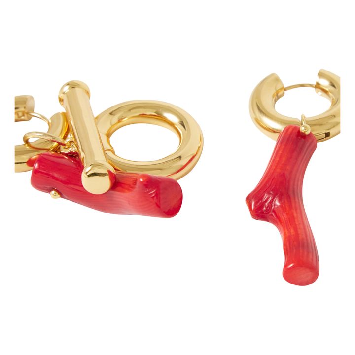 Boucles d'Oreilles Coraux | Rouge- Image produit n°1