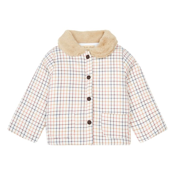 Retro Checked Organic Cotton Coat | Crudo- Imagen del producto n°0