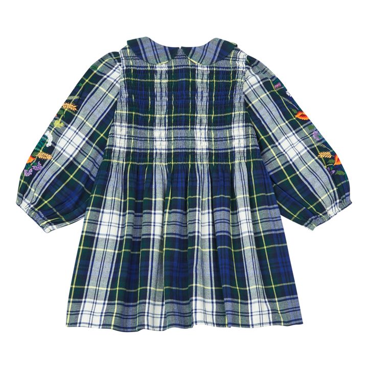 Hand Embroidered Checkered Blouse | Navy- Produktbild Nr. 6