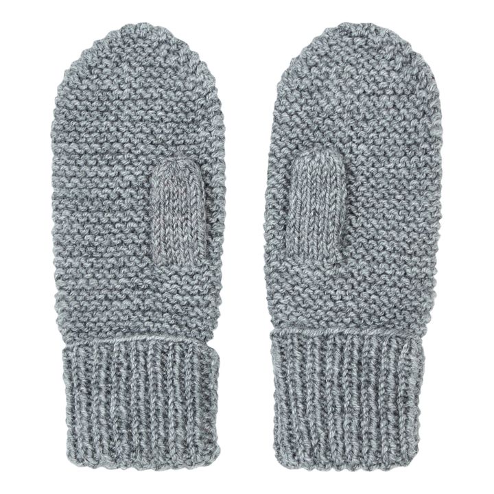 Hand Embroidered Mittens | Gris Jaspeado- Imagen del producto n°1