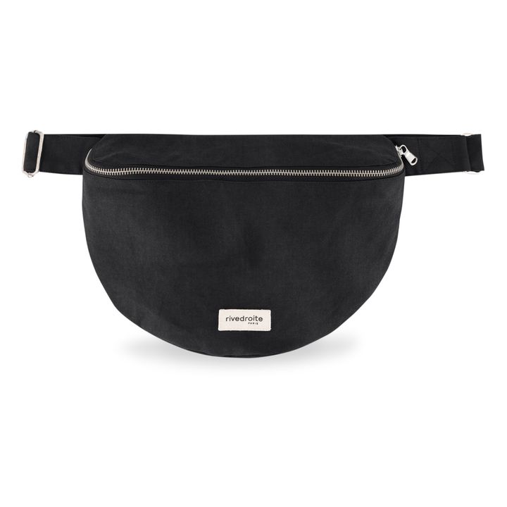 Banane Custine XL en cuir enduit water resistant | Noir- Image produit n°0