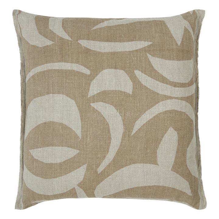 Coussin Carob carré en lin- Image produit n°0